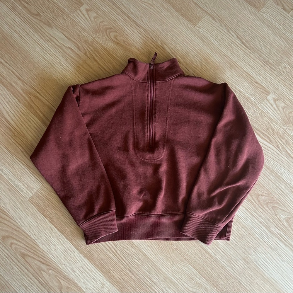 a new day Brown Cropped Half Zip Pullover Women’s XS